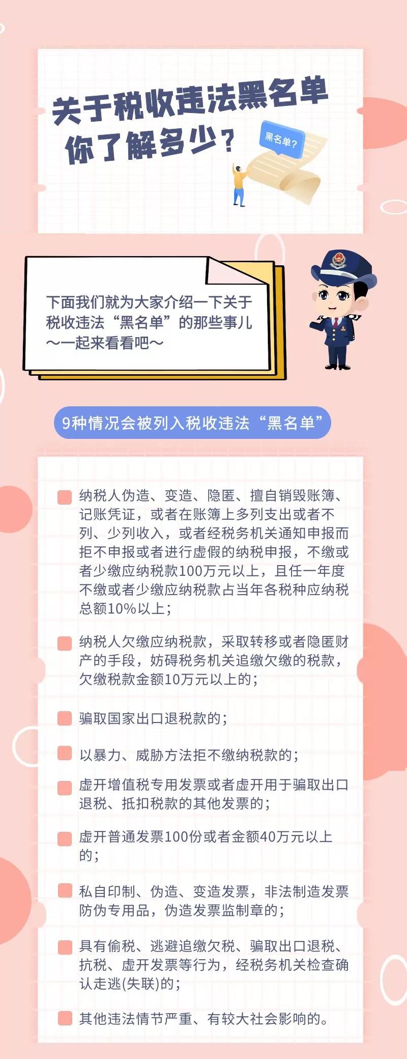 【長圖】關于稅收違法“黑名單”，你了解多少？