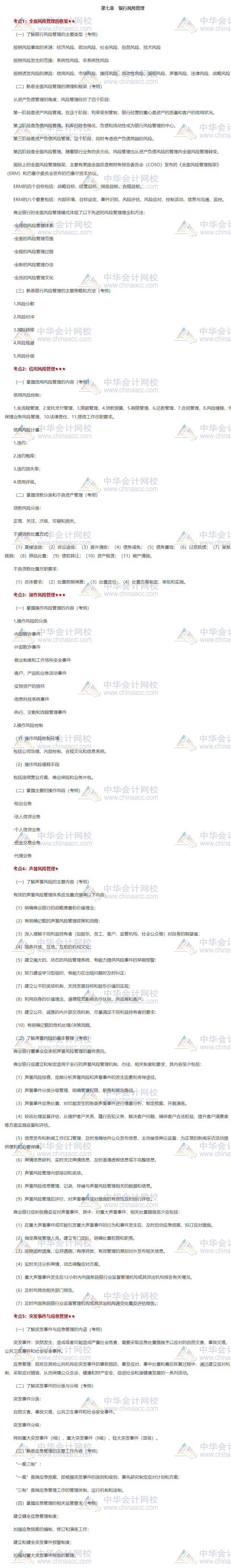 《銀行管理》第七章重點知識總結！請知悉