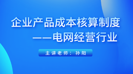 企業產品成本核算制度——電網經營行業