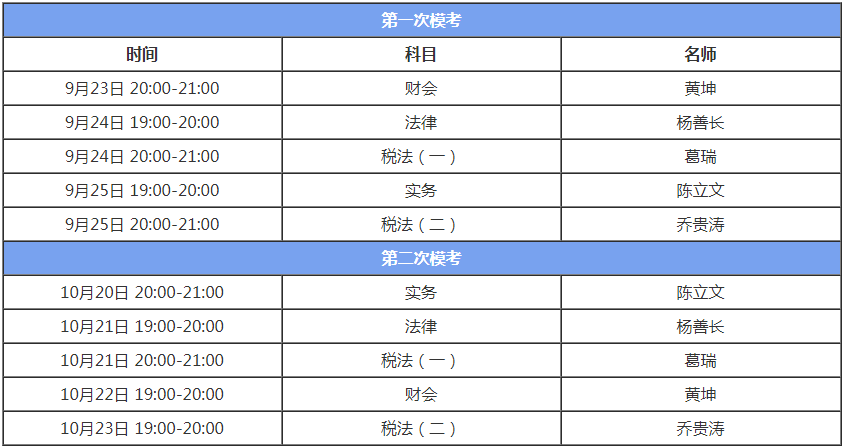 稅務師模考試卷答案解析直播安排