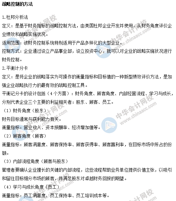 中級經濟師工商易考點：戰略控制的方法1