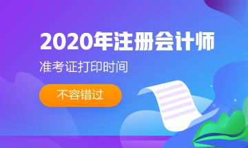 2020年廣東CPA準考證打印入口將再次開放！