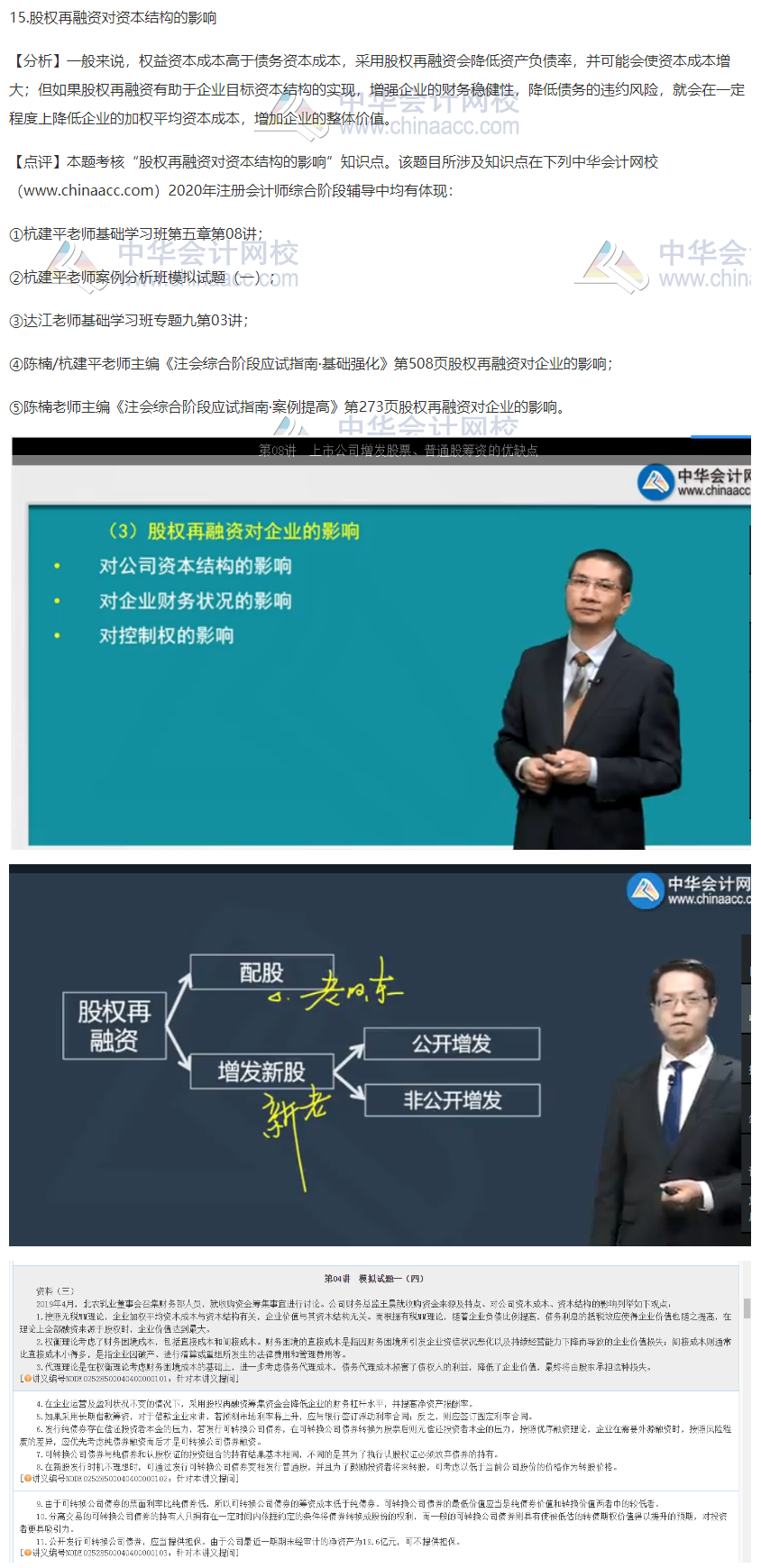 2020注會職業能力綜合測試（試卷二）考點總結（考生回憶版）