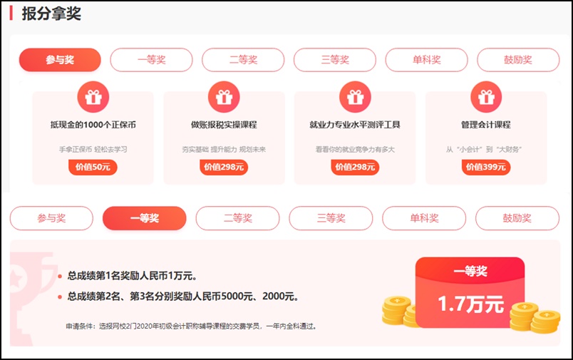 【初級會計報分有獎倒計時】別和萬元獎金擦肩而過！Go~