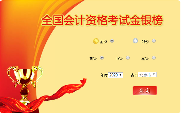 2020年初級會計職稱考試全國金銀榜發布