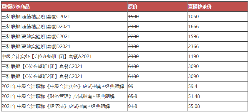 OMG！這有一份中級會計“爽”十一課價表 看完才知多優(yōu)惠！