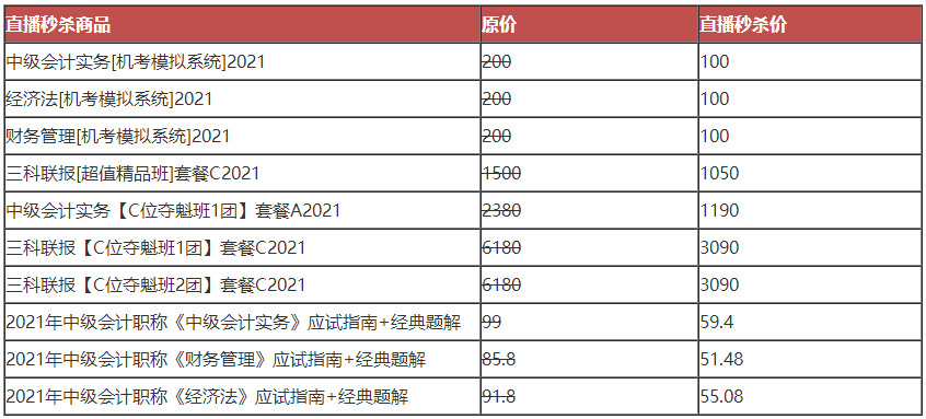 OMG！這有一份中級會計“爽”十一課價表 看完才知多優(yōu)惠！