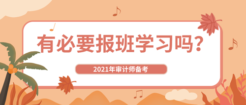 備考2021年審計師考試有必要報班嗎？自學行不行？
