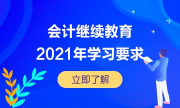 湖北省宜昌市直2021年會計繼續教育的學習要求是怎樣的呢？
