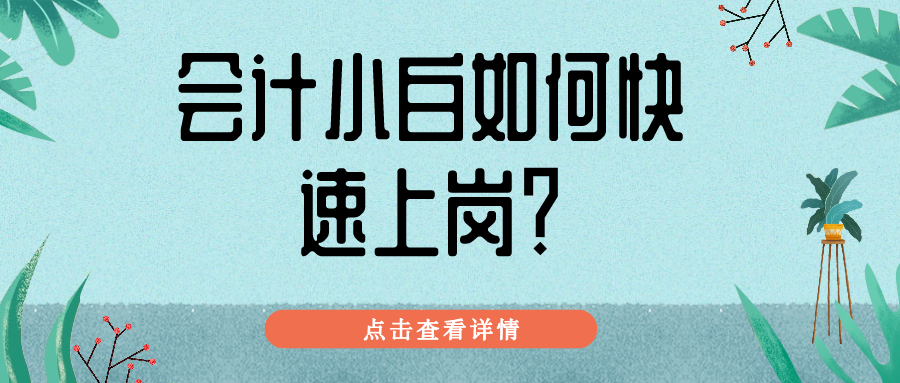 一篇讓財會小白不再迷茫 快速上崗！記得收藏
