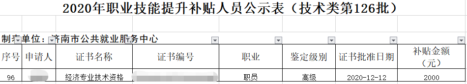 好消息！高級經濟師證書可領濟南市職業技能補貼！