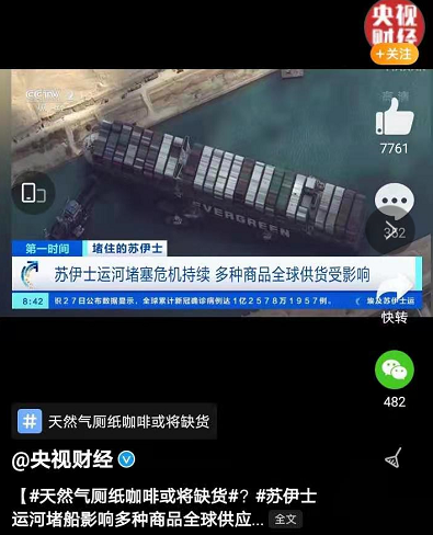  蘇伊士運河“堵船”危機持續！對原油、有色金屬等有什么影響？