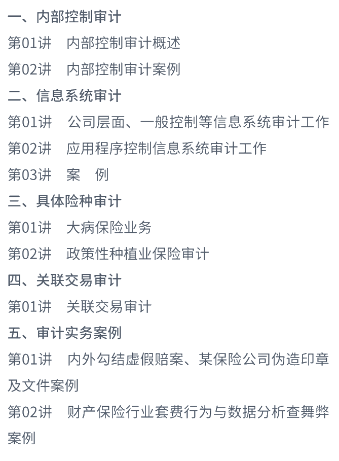 保險行業審計實務，你了解了嗎