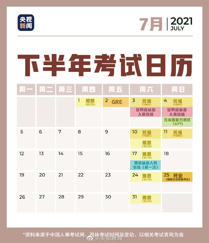 2021下半年考試日歷！CFA不配擁有姓名？