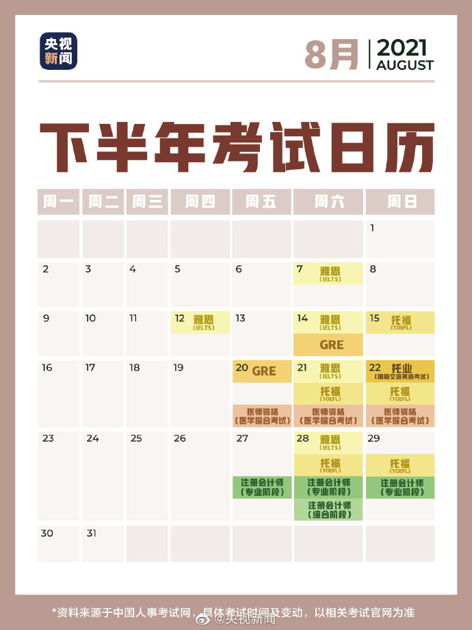 2021下半年考試日歷！CFA不配擁有姓名？