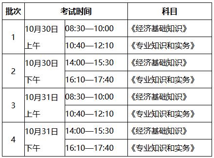 錫林郭勒盟2021年初中級經濟師考試時間
