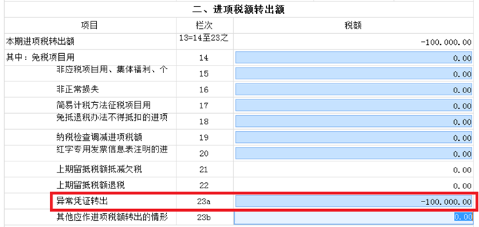 新增值稅報表啟用后，異常增值稅扣稅憑證轉出申報怎么做？