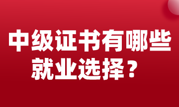 中級(jí)會(huì)計(jì)證書可以有哪些就業(yè)選擇？