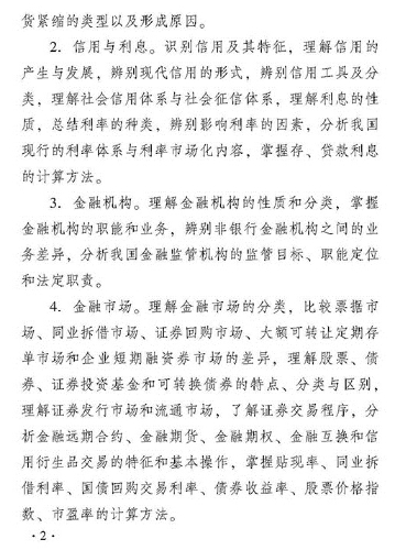 2018年度金融專業知識與實務（初級）考試大綱