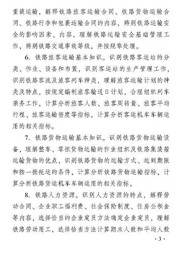 2018年度運輸經濟（鐵路）專業知識與實務（初級）考試大綱