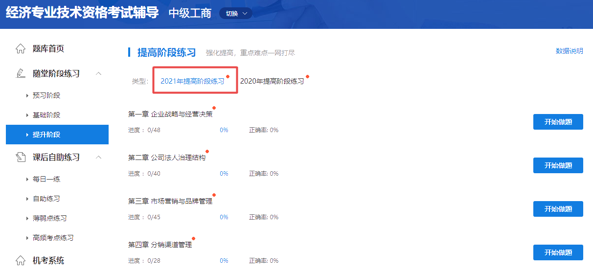 中級經濟師工商管理提高練習