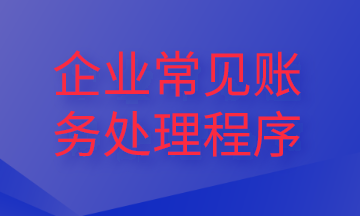 企業(yè)常見(jiàn)財(cái)務(wù)處理程序，你了解嗎？