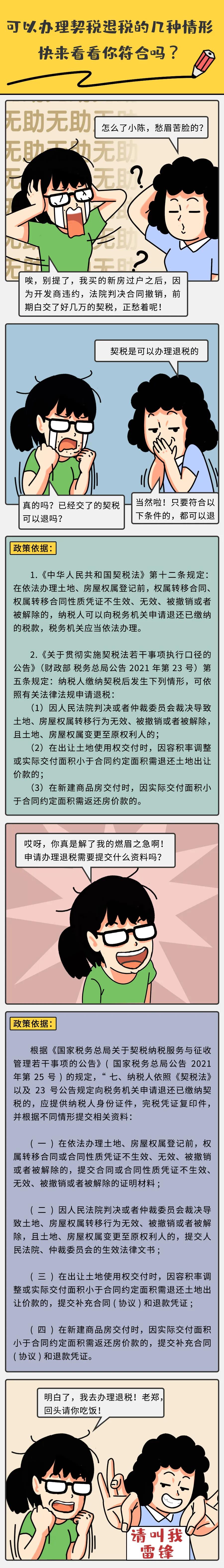 這幾種情形可以辦理契稅退稅！快來看看你符合嗎？
