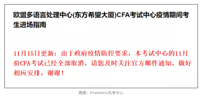 太離譜！考前1天直接被通知取消CFA考試？
