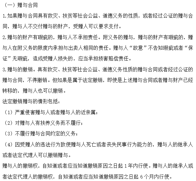 【30天預習計劃】中級會計經濟法知識點18：贈與、借款合同