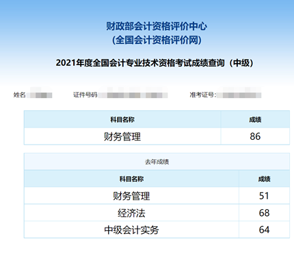 1年裸考！2年備考！中級會計職稱終上岸！
