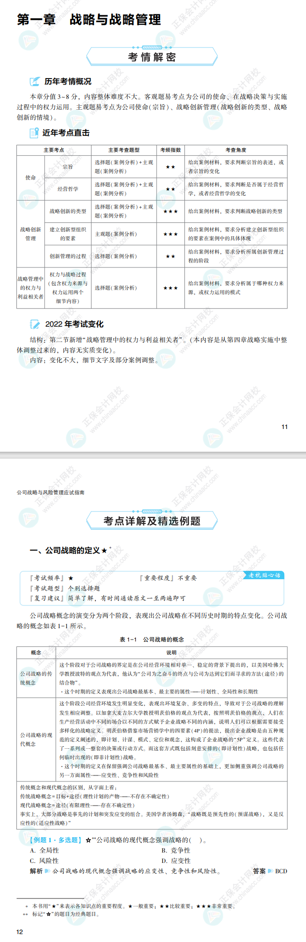2022注會戰略應試指南免費試讀