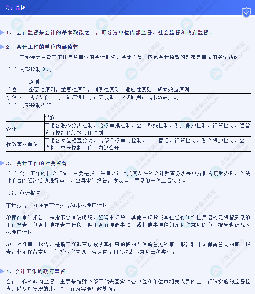 《經濟法基礎》30天重要知識點打卡！第4天：會計監督