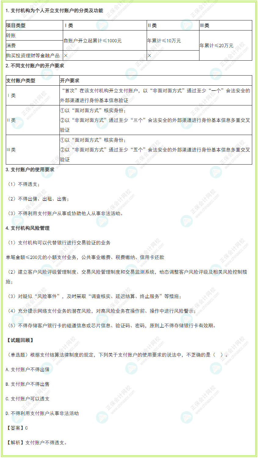 2022年初級會計《經濟法基礎》高頻考點：網絡支付