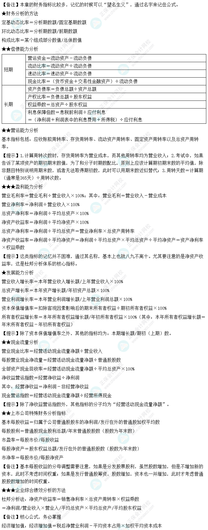 達江整理財務管理公式！附達江對各公式提示&要求&運用【第10章】