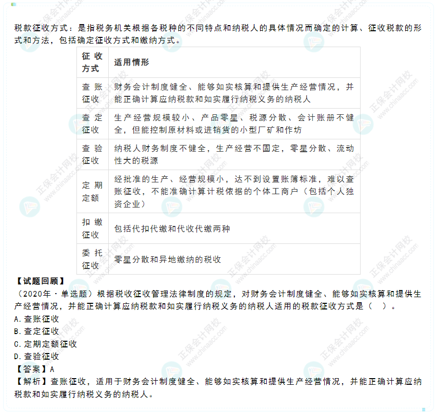 2022年《經濟法基礎》高頻考點:稅款征收方式