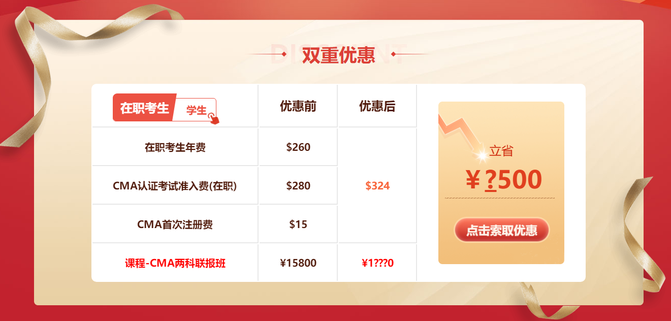 驅動職業新發展——6折報考CMA認證
