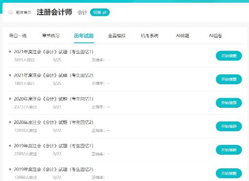 注會歷年試題