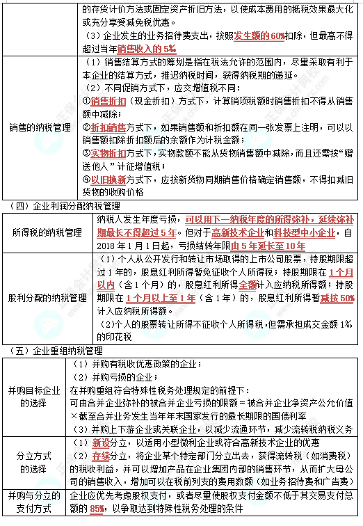 中級《財務管理》高頻考點：納稅管理