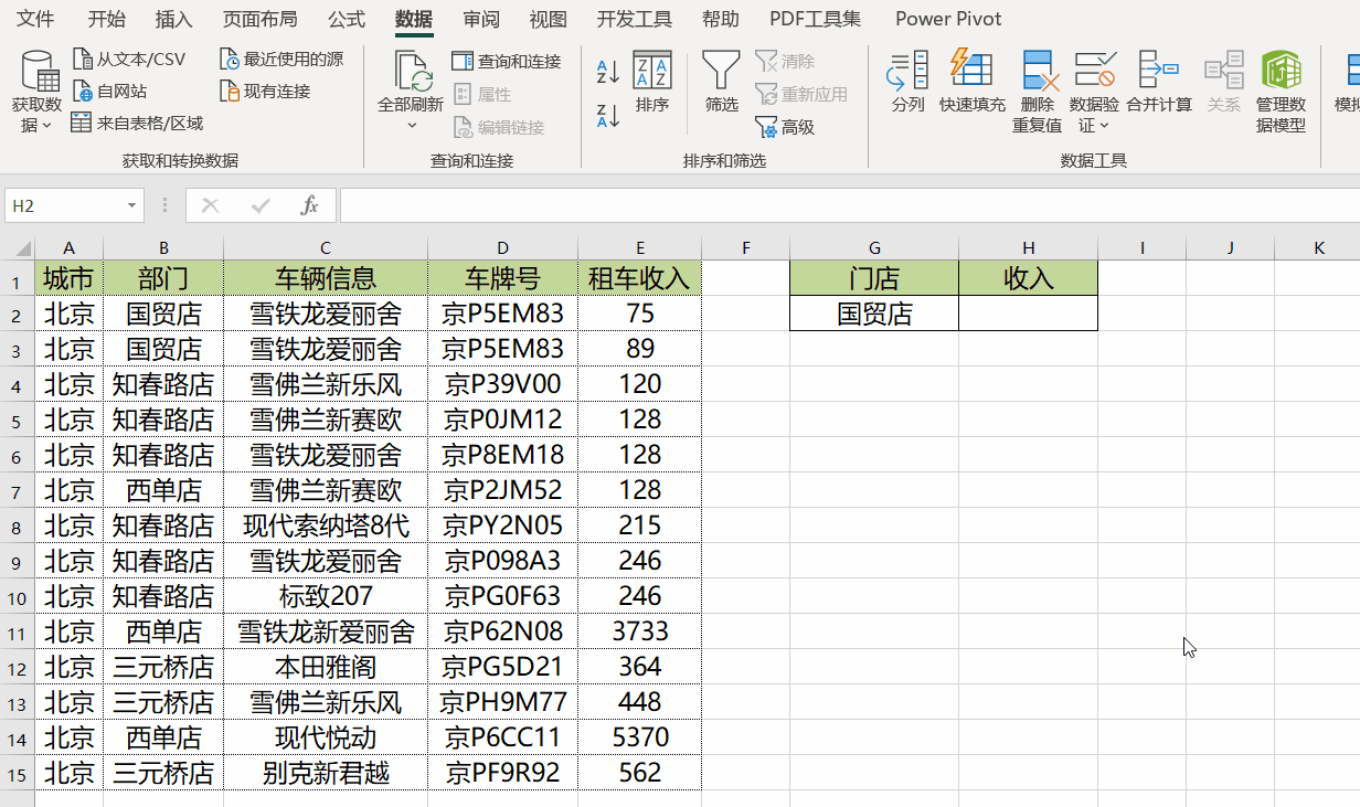 快速選取數據區域
