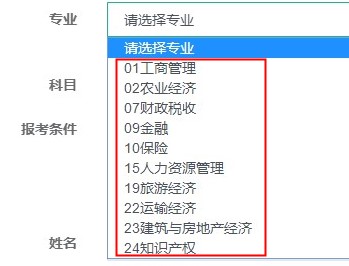 報考專業