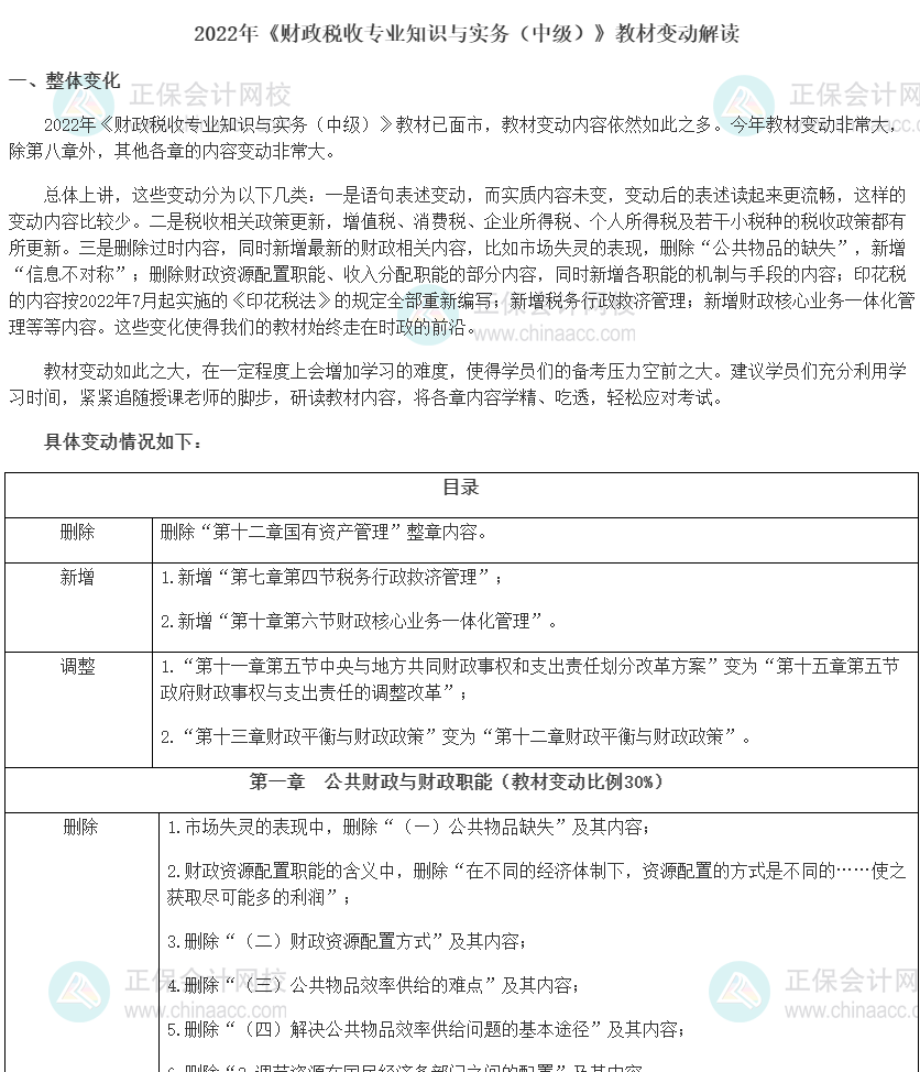 2022中級經濟師《財政稅收》教材解讀！