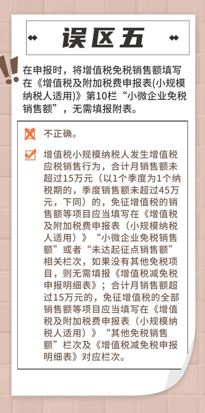 增值稅小規模納稅人免征增值稅政策常見誤區