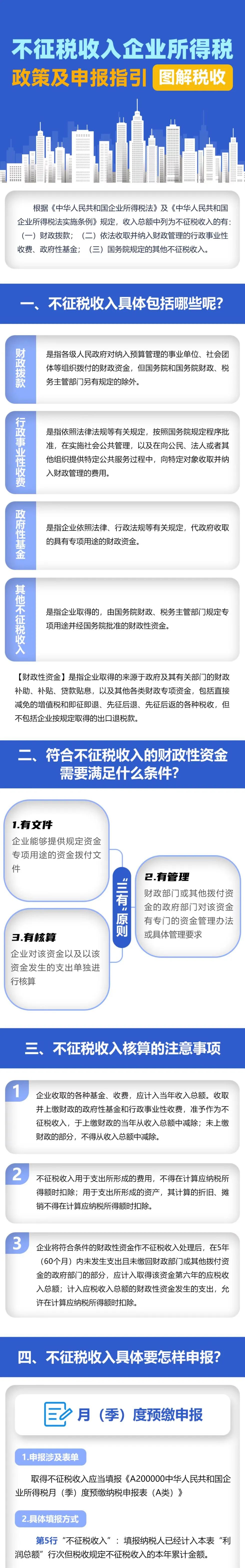 不征稅收入企業所得稅政策及申報指引來啦！