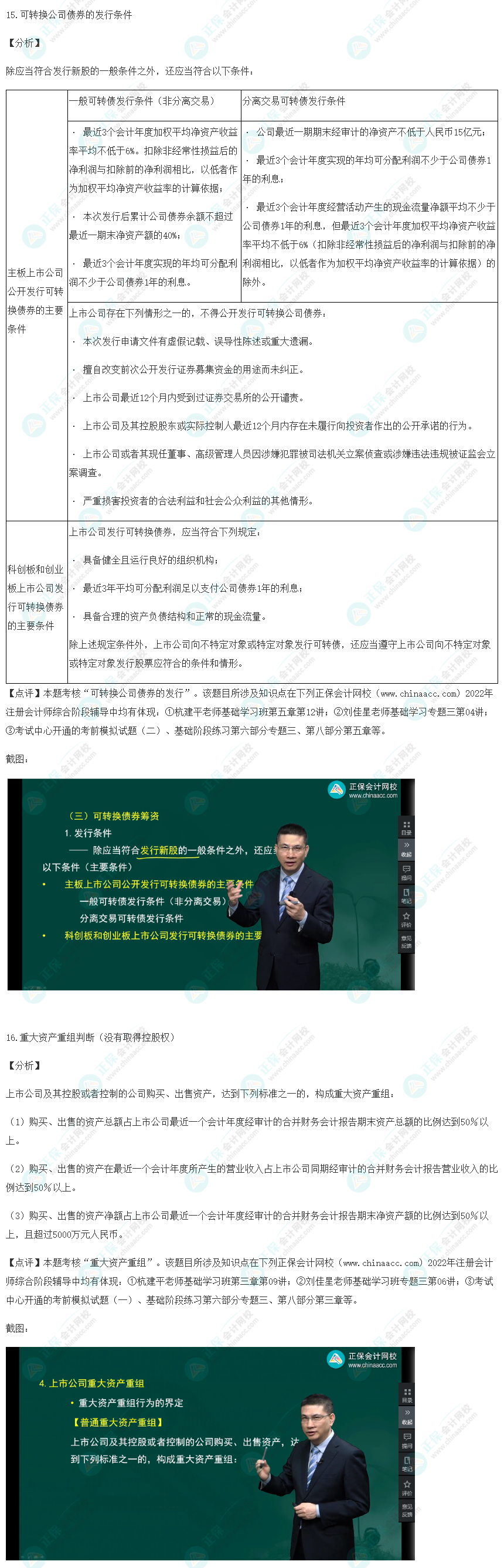 2022年注冊會計師考試《職業能力綜合測試二》考試試題涉及知識點（回憶版）