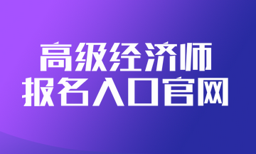 高級經濟師報名入口