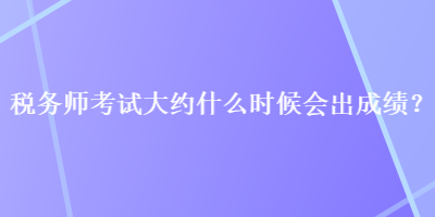 稅務(wù)師考試大約什么時候會出成績？