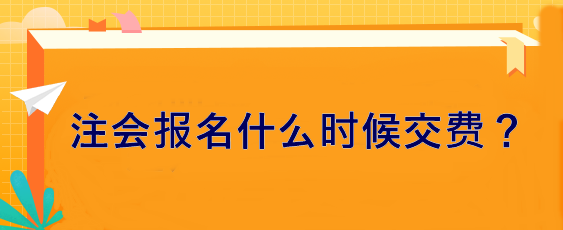 注會報名什么時候交費？