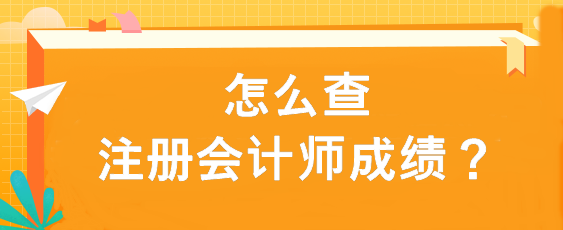 怎么查注冊會計師成績？