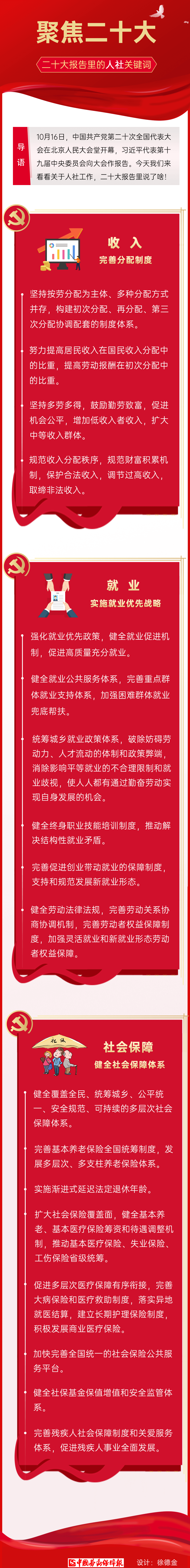 收入、就業(yè)、社保……來看看二十大報(bào)告里的人社關(guān)鍵詞