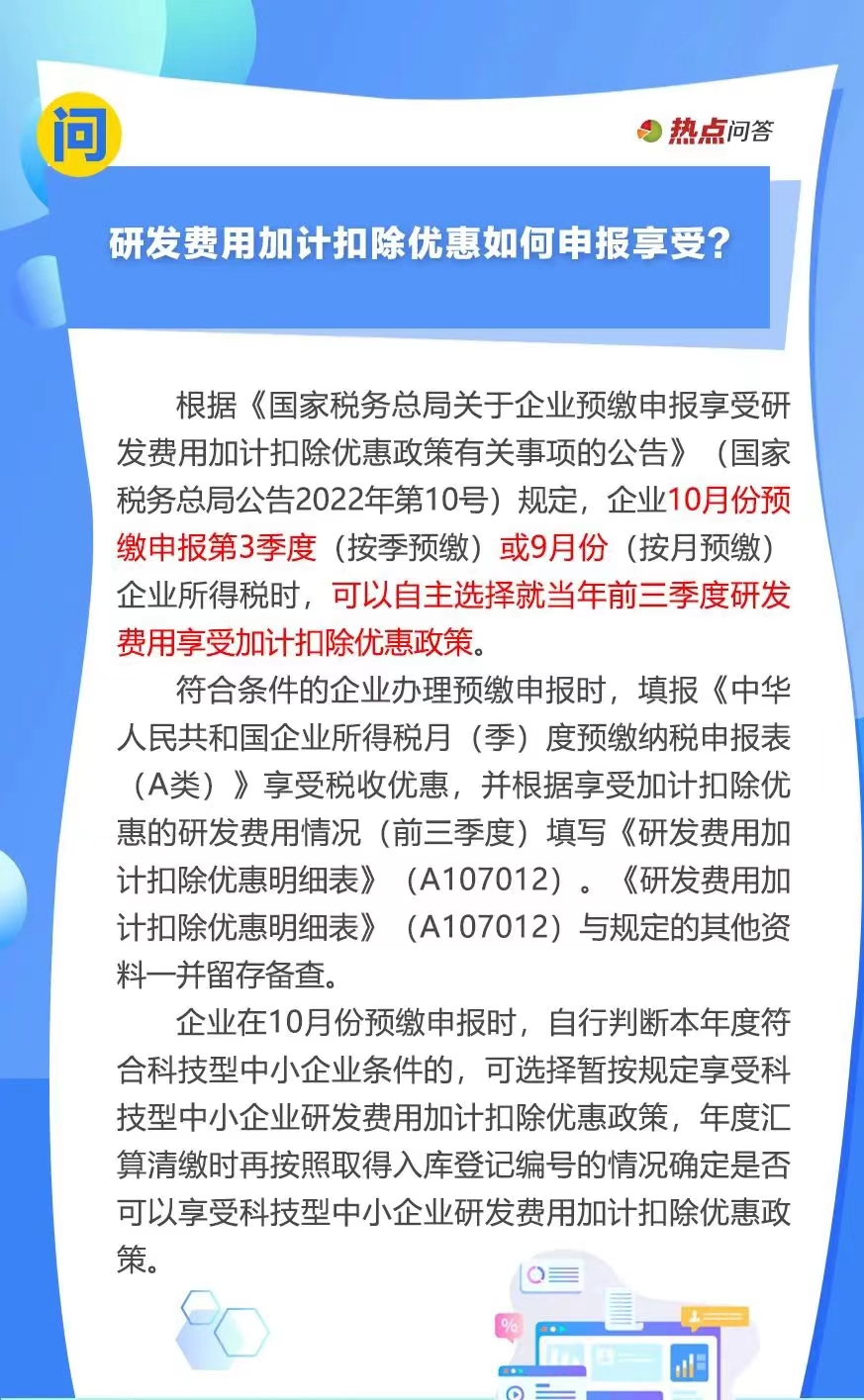 10月“大征期”，研發費用加計扣除優惠如何享受？..